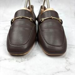 【美品】Emma Francis アップルレザー 茶 ローファー 22.5の画像