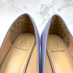 【超美品】HIMIKO ヒミコ レザー パンプス ラベンダー 23.5の画像