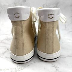 【新品】卑弥呼 RAIN ベージュ キャンバス ハイカットスニーカー L 耐水の画像