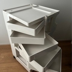 B-LINE 白　ボビーワゴン ボビーライン　3段5トレイ　白の画像