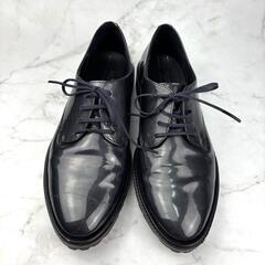 【美品】ECCO エコー 22.5cm スニーカー エナメル ブラックの画像