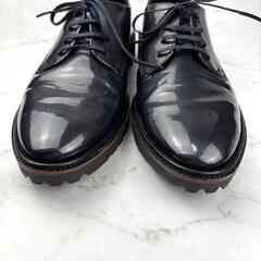 【美品】ECCO エコー 22.5cm スニーカー エナメル ブラックの画像