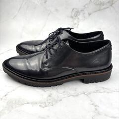 【美品】ECCO エコー 22.5cm スニーカー エナメル ブラックの画像