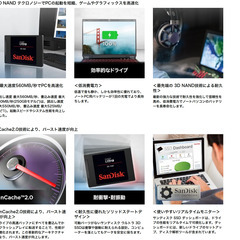【現役】SanDisk サンディスク 内蔵SSD 2.5インチ / SSD Ultra 3D 1TB SATA3.0 / SDSSDH3-1T00-G25の画像