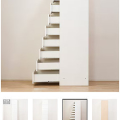 ニトリの収納クローゼット白★ミラー付の画像