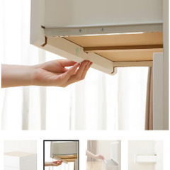 ニトリの収納クローゼット白★ミラー付の画像