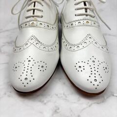 【美品】MARION TOUFET ウイングチップ ローファー 36 ホワイトの画像