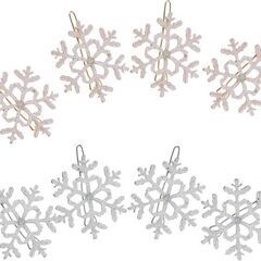 未使用 雪の結晶デザインのボビーピン ヘアアクセサリー 金銀8個セットの画像