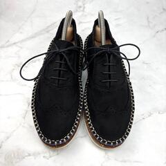 【人気】Clarks クラークス スリッポン スニーカー スエード 黒 23.5の画像