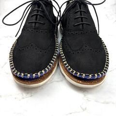 【人気】Clarks クラークス スリッポン スニーカー スエード 黒 23.5の画像