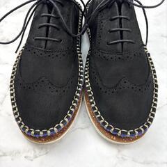 【人気】Clarks クラークス スリッポン スニーカー スエード 黒 23.5の画像