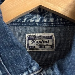 KAPITALキャピタル　チェック柄デニムシャツの画像