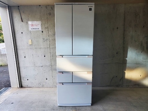 【中古】冷蔵庫 SHARP シャープ SJ-MF50J-W フレンチドア 観音開き 6ドア 504L 2022年製 プラズマクラスター