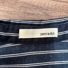 美品❣️ SHOO LA RUE　七分袖　シャツ　ストライプ　Lの画像