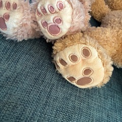 ダッフィのぬいぐるみとシェリーメイのポーチの画像