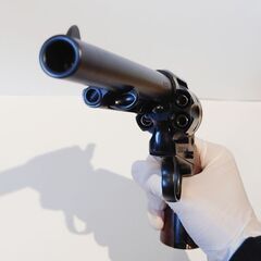 【ジャンク品】マルシン SAA(シングルアクションアーミー) ガスガン キャバルリーモデル 専用カードリッジ6発分/箱/説明書付き【要状態確認】の画像