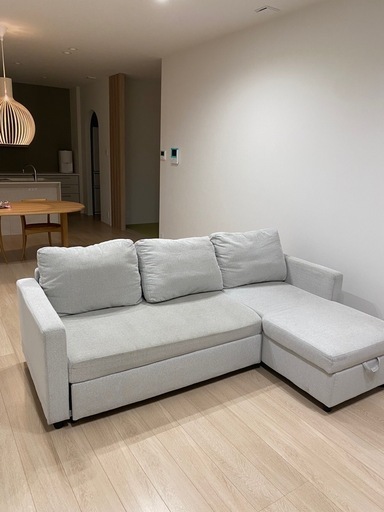 ニトリ 3人がけL型ソファベット(収納あり)