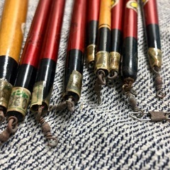 チヌ 釣りウキ セット 9本 万能フロートケース付き　ギンナン印高級釣り浮木の画像