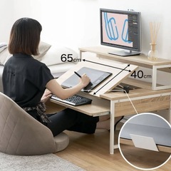 LOWYA ほぼ新品　デザイナーデスク　学習机の画像