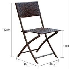 2脚セット　庭椅子　ガーデニングチェア　折り畳みイス　屋外家具チェア　椅子　高級 藤編みの画像