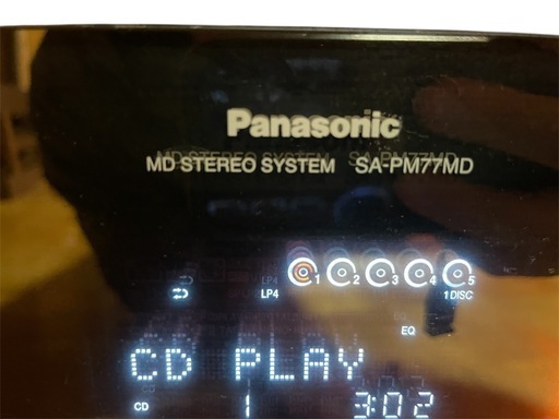 Panasonic CD MDカセットミニコンポ　 SA-PM77MD