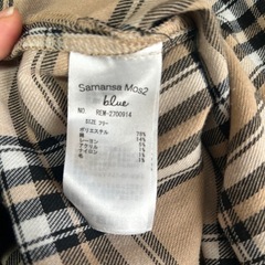 【Samansa Mos2 blue】チェックシャツの画像