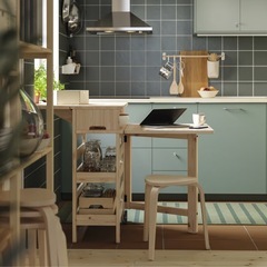 RESARÖ 可動式ドロップリーフテーブル 収納付きの画像