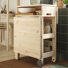 RESARÖ 可動式ドロップリーフテーブル 収納付きの画像