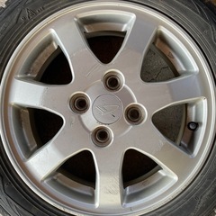 スタッドレスタイヤ４本ホイール付き　155/65R14の画像