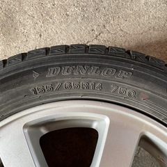 スタッドレスタイヤ４本ホイール付き　155/65R14の画像