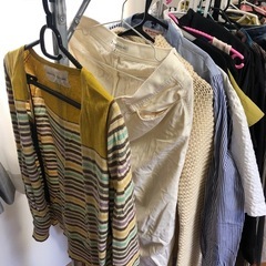 服　ワンピ　カーディガン　デニム　ニットの画像