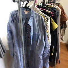 服　ワンピ　カーディガン　デニム　ニットの画像