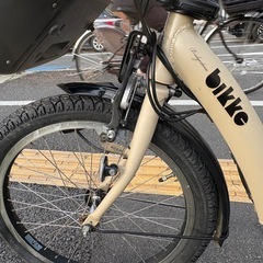 中古20インチブリヂストン電動アシスト自転車　12Ah4点灯　大阪の画像