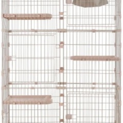 キャットケージ3段ピンク