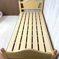木製フレーム シングルベッド CASAVIVAマットレスの画像