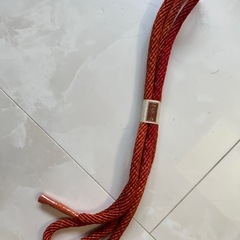 未使用　帯締め　　オレンジ　シルク　着物小物の画像