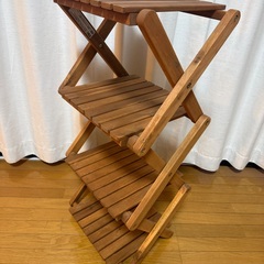 アカシア　4段ラック　美品の画像