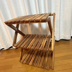 アカシア　3段ラック　美品の画像