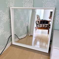 おまけ付き【ほぼ新品】IKEAニッセダール鏡・白の画像