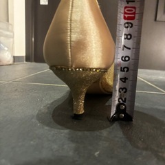 ベージュ サテン レース ハイヒール 24.0cm 結婚式　ブライダル　披露宴　パーティの画像