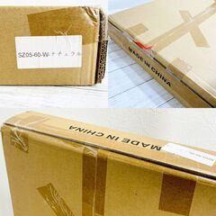 【未開封】SZ05-60-W ナチュラル 木目調 パソコンデスク 幅60×奥行40×高さ73cm コンパクト ワークデスク 書斎 机 E0EY0102の画像