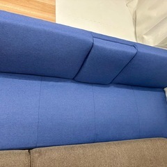 美品✨ ブルー ソファーベッド ローソファ の画像