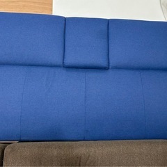美品✨ ブルー ソファーベッド ローソファ の画像