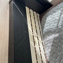 ダブルベッド フレーム  [収納付き]の画像