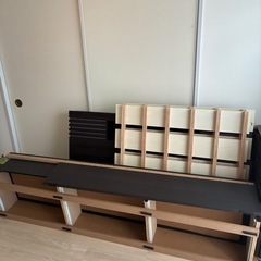 ダブルベッド フレーム  [収納付き]の画像