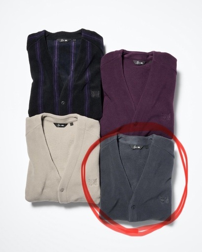 needles×ユニクロ フリースオーバーサイズカーディガン Lサイズ