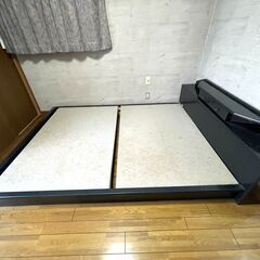 【受け渡し待ち】ダブルベッド　フレーム付きの画像