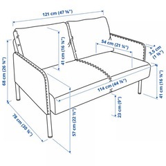 24日まで　IKEA 2人掛けソファの画像