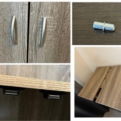 棚　扉付き収納ラック　木製の画像