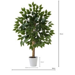 未使用品　Nearly Natural 人工樹木 フィカスの画像